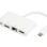 E-GREEN Adapter USB 3.1 tip C (M) - HDMI + USB3.0 + RJ45 + tip C (F) beli