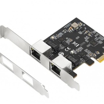 E-GREEN PCI-Express kontroler 2-port 2.5 Gigabit Ethernet (Realtek 8125B)