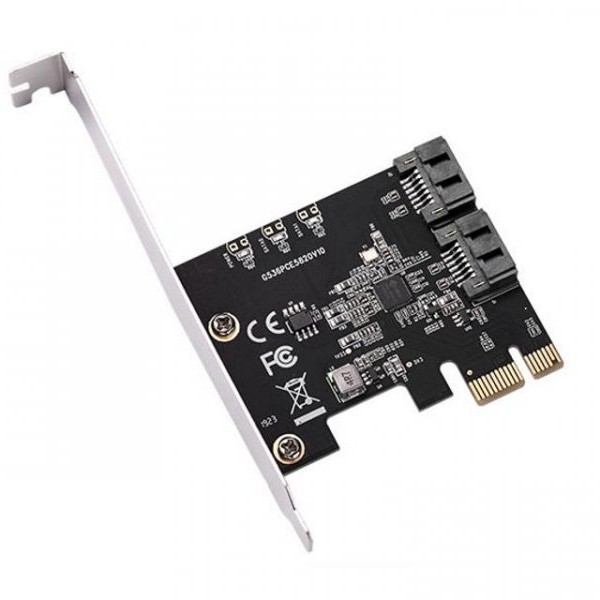 E-GREEN PCI-Express kontroler 2-port SATA III int. Kartica JMB582 Chipset