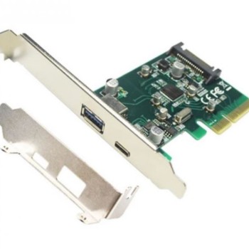 E-GREEN PCI-Express kontroler na USB 3.1 Tip A + USB-C Host Controler (Asmedia 1142) (KON00382)