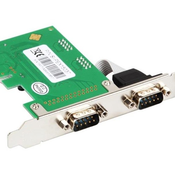 E-GREEN PCI Express kontroloer 2-port (RS-232.DB-9)