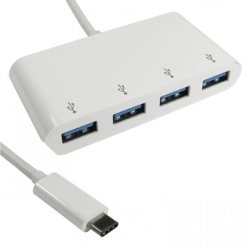 E-GREEN USB 3.1 tip C HUB 4port beli