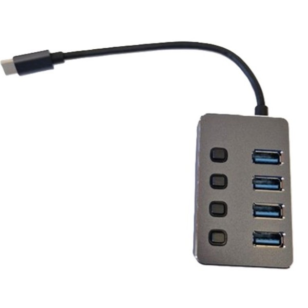 E-GREEN USB 3.1 tip C - HUB Superbrzi 4port USB 3.0 sa prekidačima