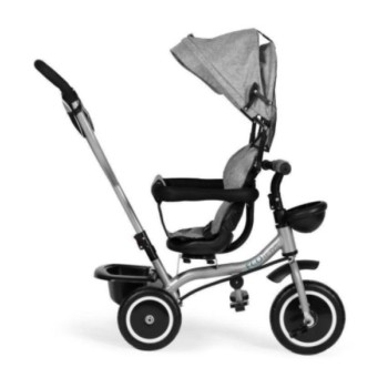 ECO TOYS 2u1 tricikl sa rotirajuim sediçtem i sklopivom tendom Gray, ECOTOYS