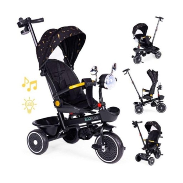 ECO TOYS 2u1 tricikl sa rotirajućim sedištem WQL-186 Black