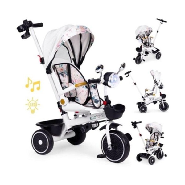 ECO TOYS 2u1 tricikl sa rotirajućim sedištem WQL-186 White