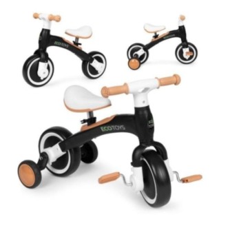 ECO TOYS Balans bicikl sa pedalama i pomoćnim točkovima 3 u 1 Black LC-V1359 BLACK