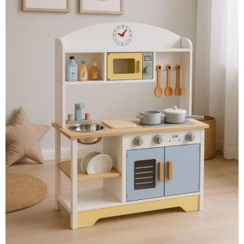 ECO TOYS Decija kuhinja , Rerna, masina za pranje vesa, mikrotalasna i 12 dodataka