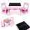 ECO TOYS Dečiji set sto i 2 stolice sa tablom za pisanje Pink