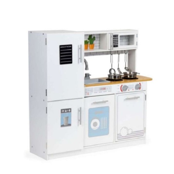 ECO TOYS Drvena dečija kuhinja led svetlo+saksije PLK553