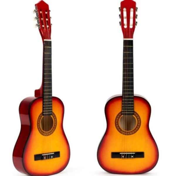 ECO TOYS Drvena gitara za decu braon