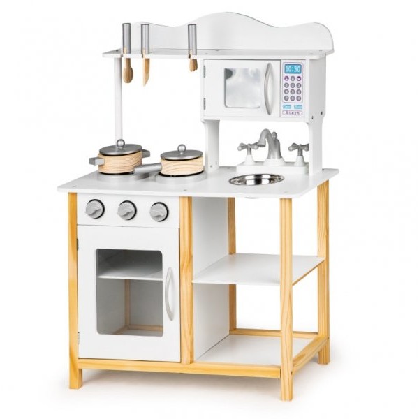 ECO TOYS Drvena kuhinja za decu bela (TK040A-WHITE)