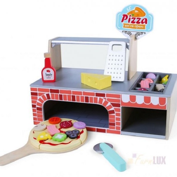 ECO TOYS Drvena pećnica za pizzu