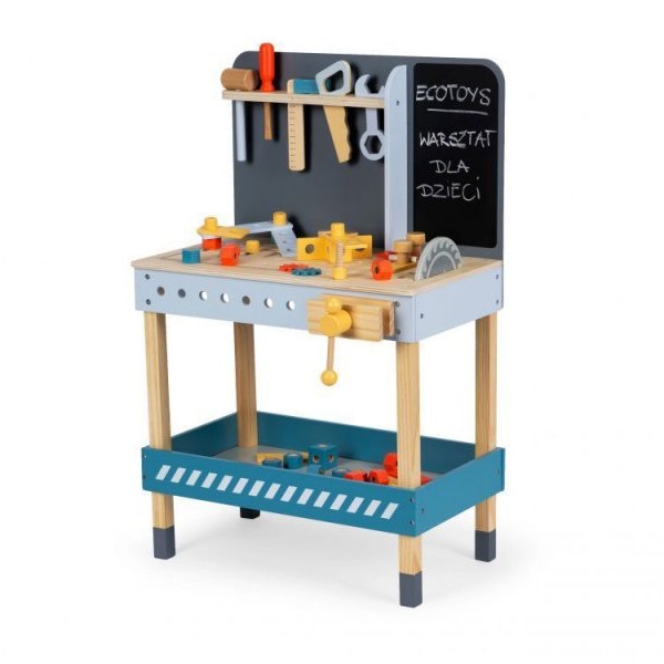 ECO TOYS Drvena radionica sa alatom 47 elemenata