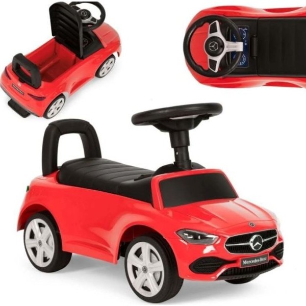 ECO TOYS Guralica sa interaktivnim volanom i zvucima Mercedes C Class crvena