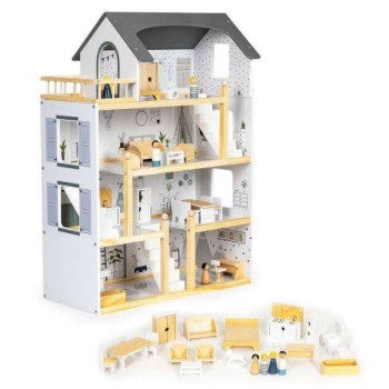 ECO TOYS Kućica za lutke set sa 18 elemenata