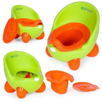 ECO TOYS Noša za decu sa uklonivim umetkom i neklizajućim nogicama- zelena