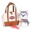ECO TOYS Plisana igracka za decu, stene Husky, torba + cetka za negu