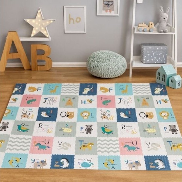 ECO TOYS Podloga za igru sa dva lica, sklopiva sa torbom 200X150