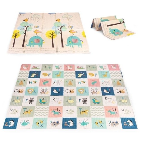 ECO TOYS Podloga za igru sa dva lica, sklopiva sa torbom 200X180 ECOTOYS