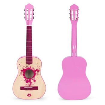 ECO TOYS Roze velika gitara za decu