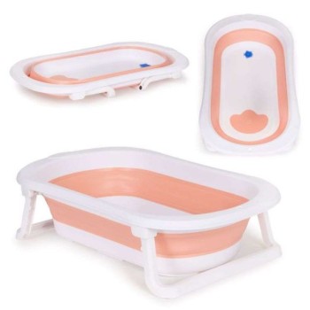 ECO TOYS Sklopiva kadica za bebe sa odvodom - Pink