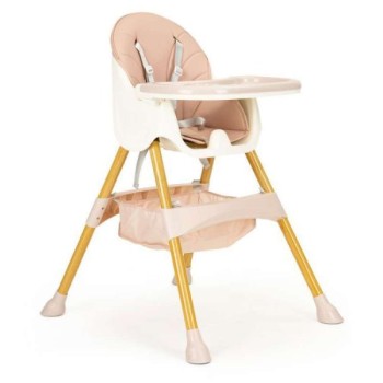 ECO TOYS STOLICA ZA HRANJENJE 2U1 PINK/WHITE