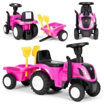 ECO TOYS Traktor sa prikolicom Roze