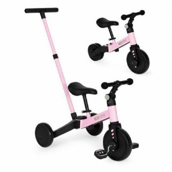 ECO TOYS Tricikl 2 u 1 Roze
