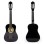 ECO TOYS Velika drvena gitara za decu crna
