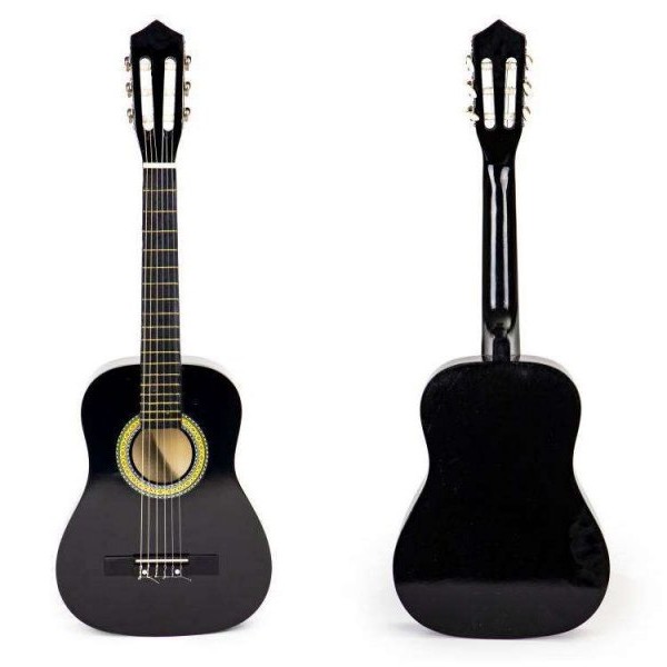ECO TOYS Velika drvena gitara za decu crna