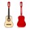 ECO TOYS Velika drvena gitara za decu crvena