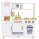 ECO TOYS Velika drvena kuhinja za decu white and gold