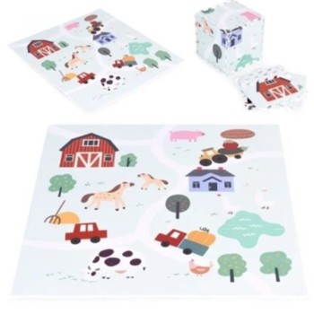 ECO TOYS Velika podloga za igru EVA FOAM Farma 01 90.5x90.5 cm 21 deo