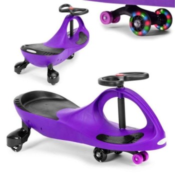 ECO TOYS Wiggle guralica za decu Led točkovi - Ljubičasta