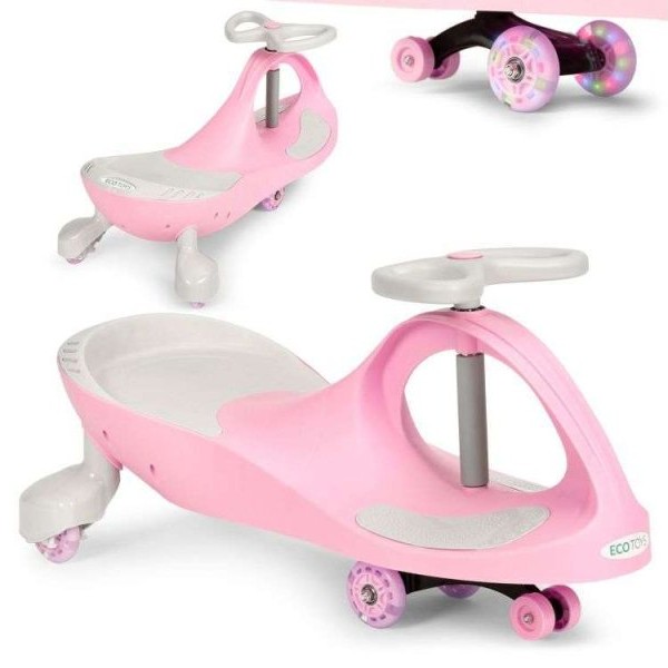 ECO TOYS Wiggle guralica za decu Led točkovi - Roze
