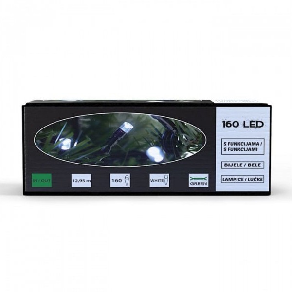 ED 160L LED Lampica, bele, 8 funkcija