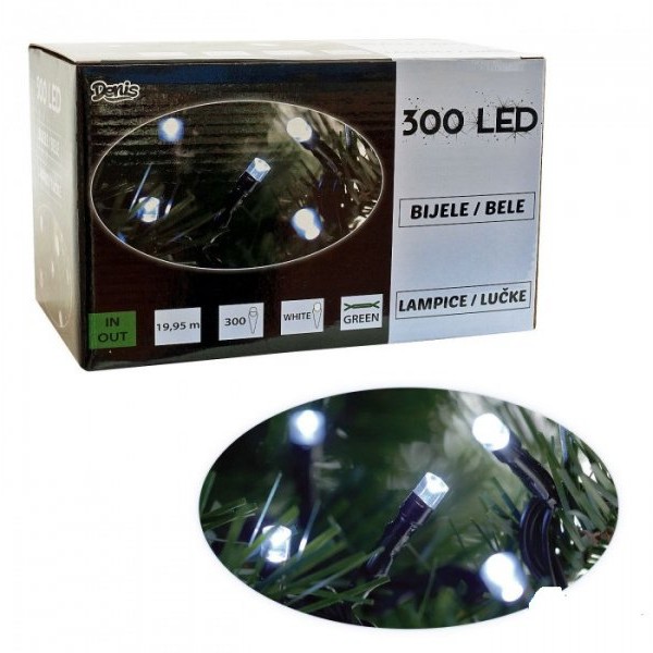 ED 300L LED Lampica, bele, 8 funkcija
