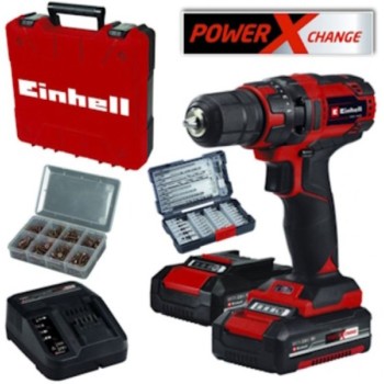 EINHELL Akumulatorska bušilica/odvijač +39 pribora + 200 srafova set TC-CD 18/35 Li 4513957