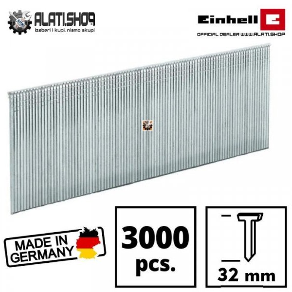 EINHELL ČAVLI - EKSERI ZA KLAMERICU 32X1 MM TIP J SET 3000 (4137874)