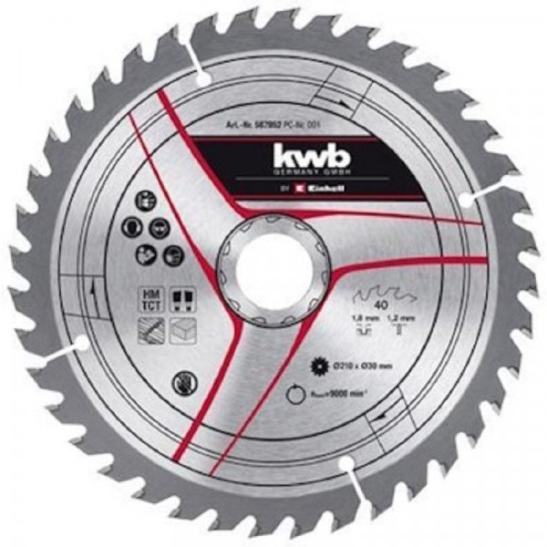 EINHELL KWB TCT rezni list 210x30x1.8mm T40 49587852