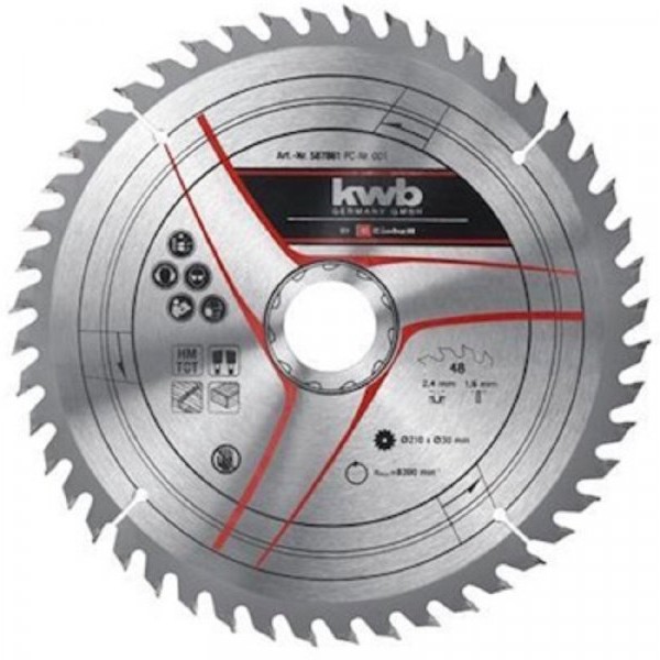 EINHELL KWB TCT rezni list 210x30x2.4mm T48 49587861
