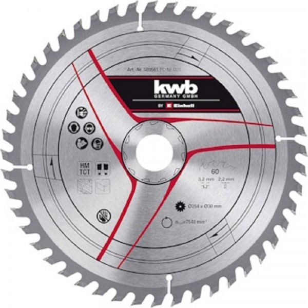 EINHELL KWB TCT rezni list 250X30X3.2mm T48 49589351