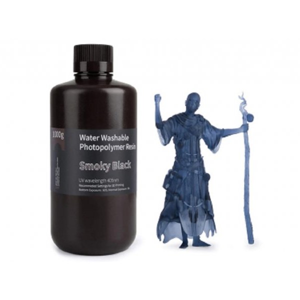 ELEGOO Water Washable Resin 1kg Smoky Black