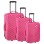 EMPIRE Doha, kofer, set 3 komada, PE, roze