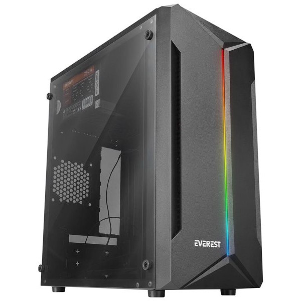 EVEREST Saber RGB LED Strip Black 250W Mini Tower kućište