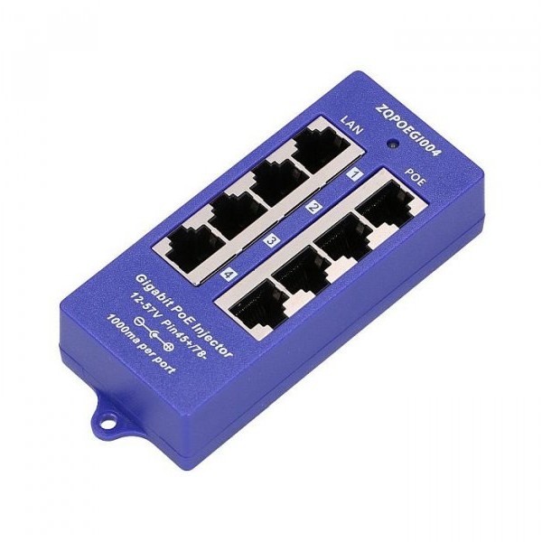 EXTRALINK POE INJECTOR 4 PORT GIGABIT