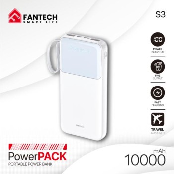 FANTECH Power bank Prenosiva baterija Fantech S3 10000mAh, 10W beli