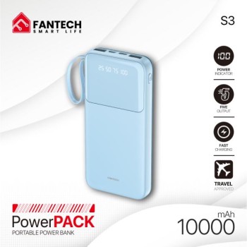 FANTECH Power bank Prenosiva baterija Fantech S3 10000mAh, 10W plavi