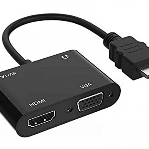 FAST ASIA Adapter-konvertor HDMI na HDMI+VGA+MICRO+AUDIO